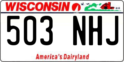 WI license plate 503NHJ