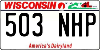 WI license plate 503NHP