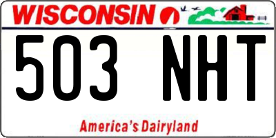 WI license plate 503NHT