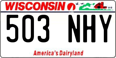 WI license plate 503NHY