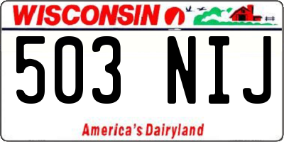WI license plate 503NIJ