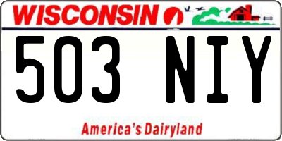 WI license plate 503NIY