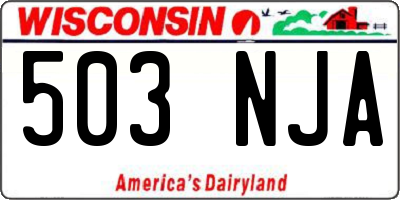 WI license plate 503NJA