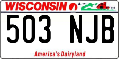 WI license plate 503NJB
