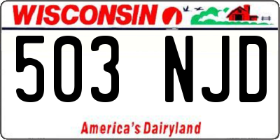 WI license plate 503NJD