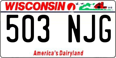 WI license plate 503NJG