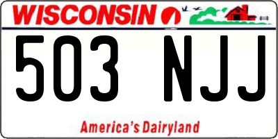 WI license plate 503NJJ