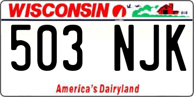 WI license plate 503NJK