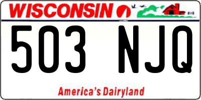 WI license plate 503NJQ