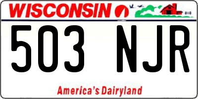 WI license plate 503NJR