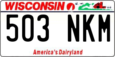 WI license plate 503NKM