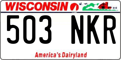 WI license plate 503NKR