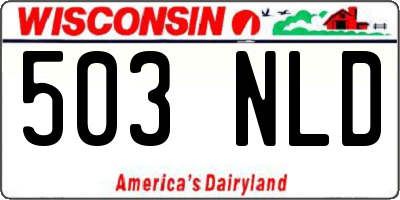 WI license plate 503NLD
