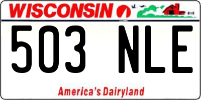 WI license plate 503NLE
