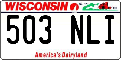 WI license plate 503NLI