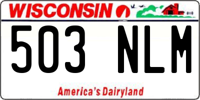 WI license plate 503NLM