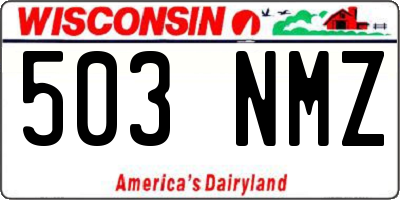 WI license plate 503NMZ