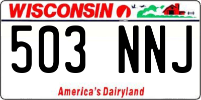 WI license plate 503NNJ