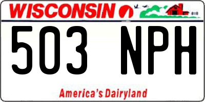 WI license plate 503NPH
