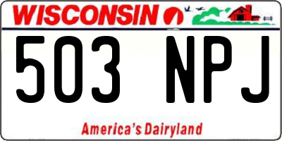 WI license plate 503NPJ
