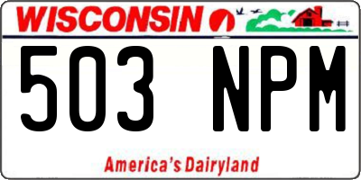 WI license plate 503NPM