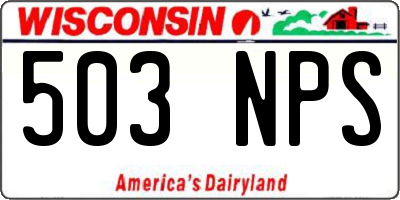 WI license plate 503NPS