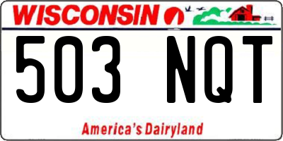 WI license plate 503NQT