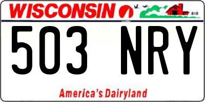 WI license plate 503NRY