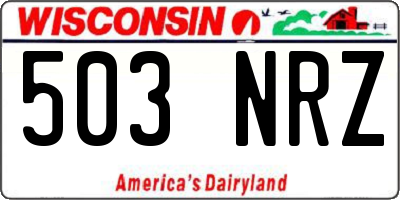 WI license plate 503NRZ