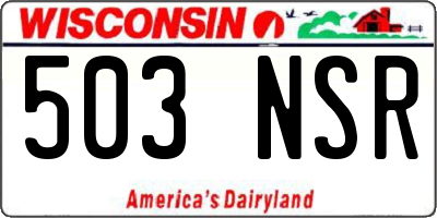 WI license plate 503NSR