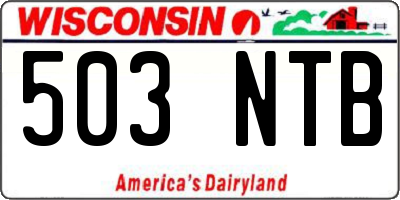 WI license plate 503NTB