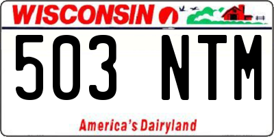 WI license plate 503NTM