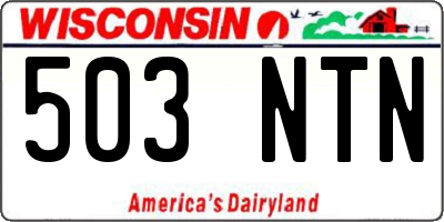 WI license plate 503NTN