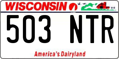 WI license plate 503NTR