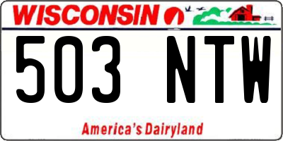 WI license plate 503NTW