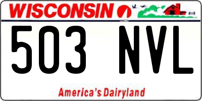 WI license plate 503NVL