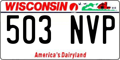 WI license plate 503NVP