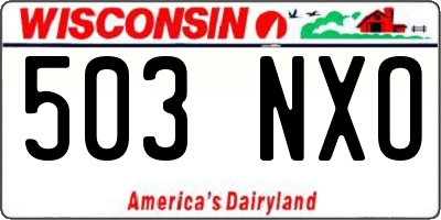 WI license plate 503NXO