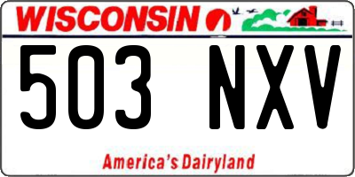 WI license plate 503NXV