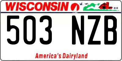 WI license plate 503NZB