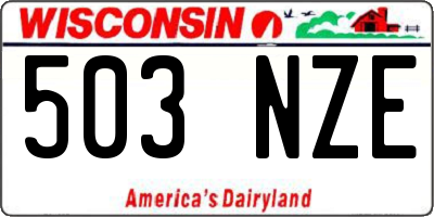 WI license plate 503NZE