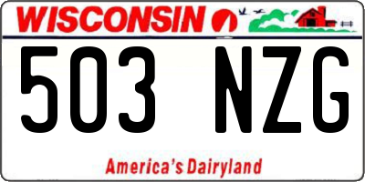 WI license plate 503NZG