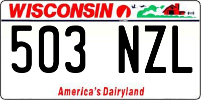 WI license plate 503NZL