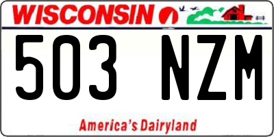 WI license plate 503NZM