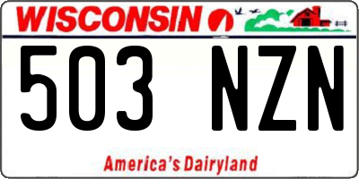 WI license plate 503NZN