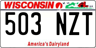 WI license plate 503NZT