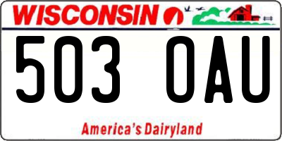WI license plate 503OAU