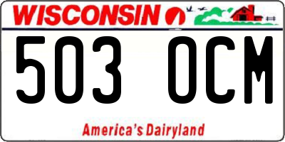 WI license plate 503OCM