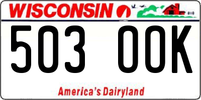 WI license plate 503OOK