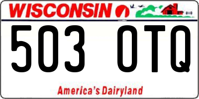 WI license plate 503OTQ